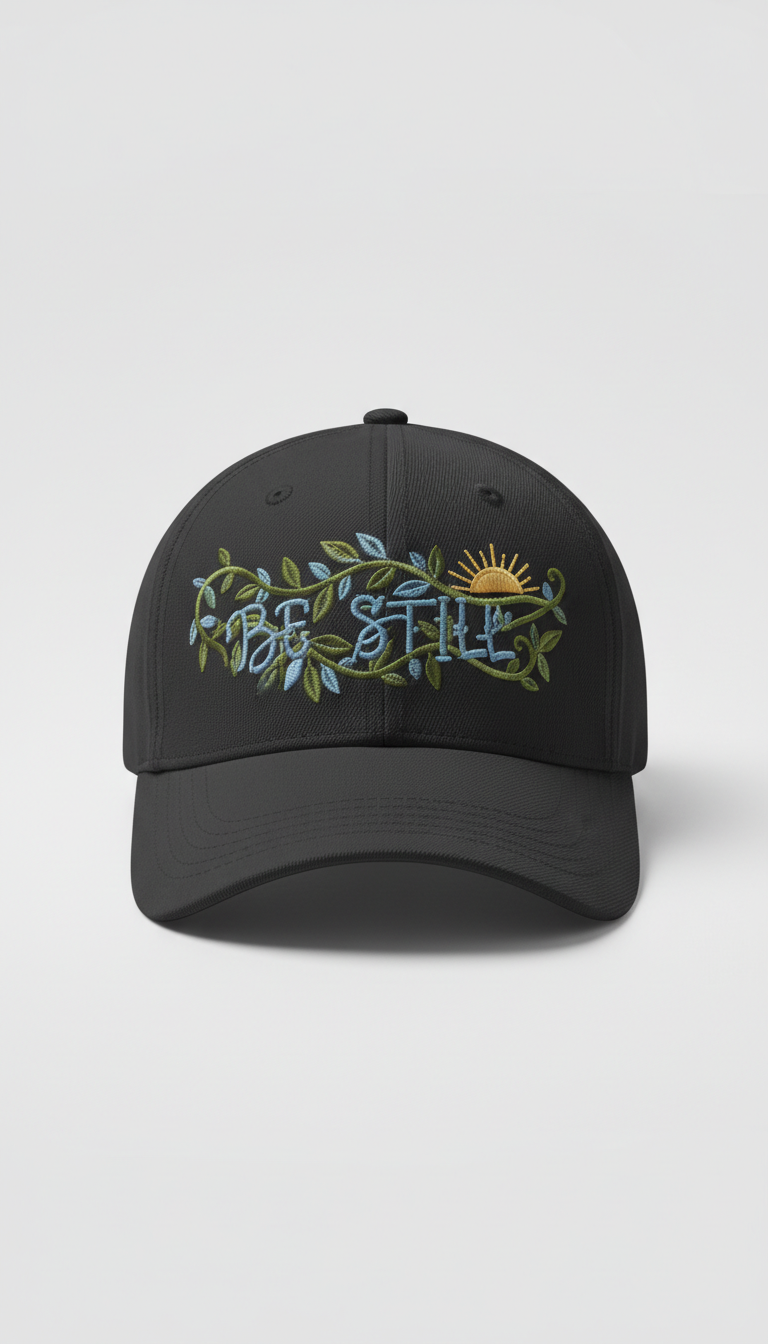 Embroidered Baseball Cap with Verse Detail