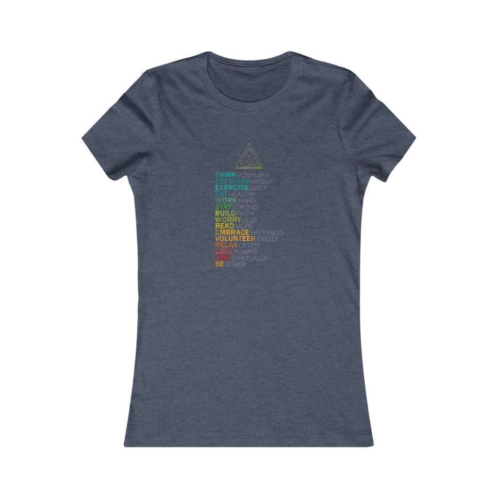 Women's T-Shirts - Daily Goals & Inspirational List