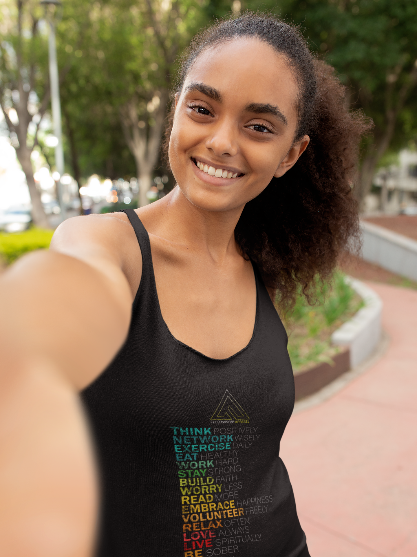 Women's Racerback Tank Top - Daily Goals & Inspiration List