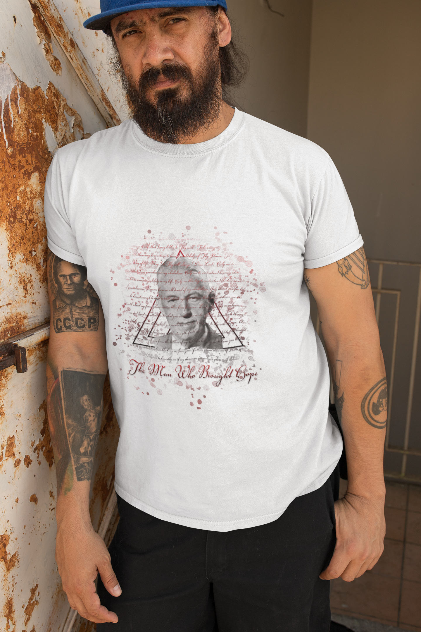 Men's T-Shirts - Bill W. & AA Scripture Watercolor Graphic