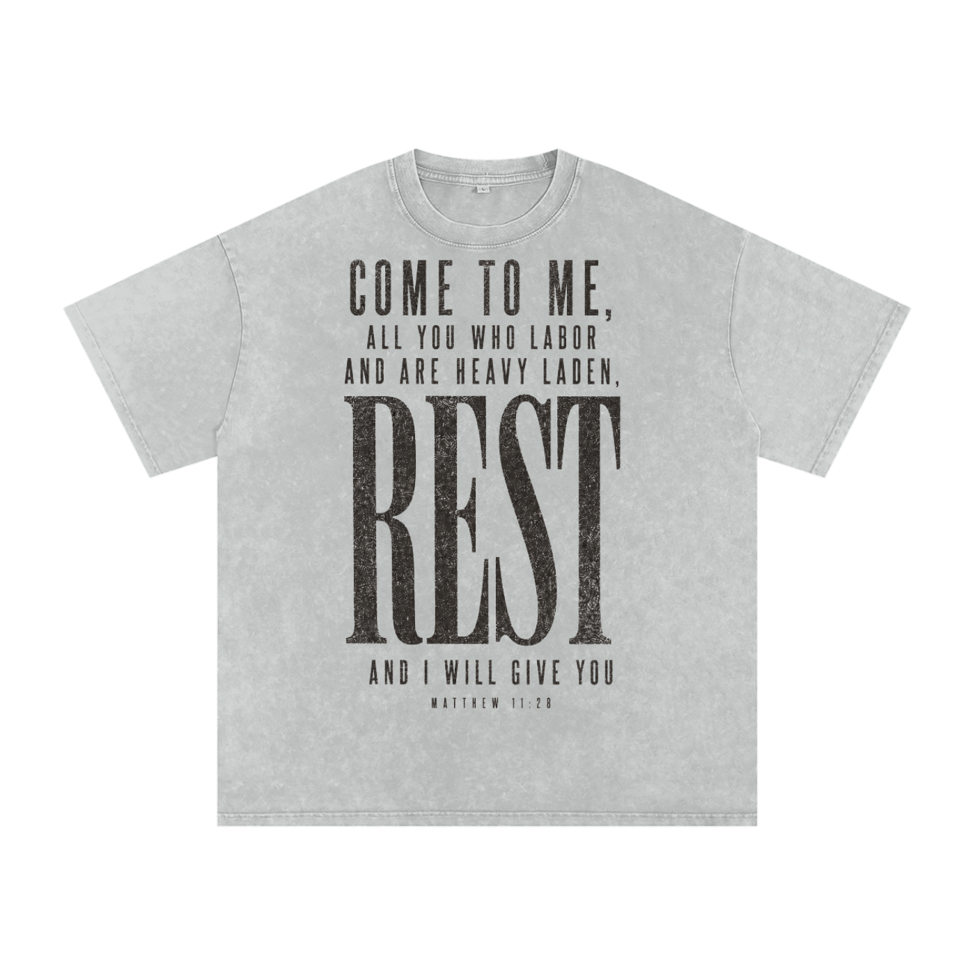 Snow Washed Oversized Cotton T-Shirt