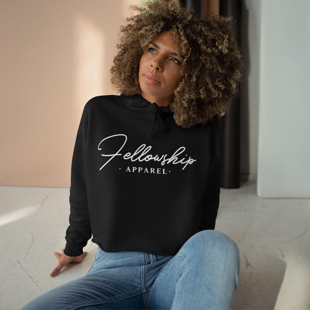 Simple Line Crop Top Hoodie
