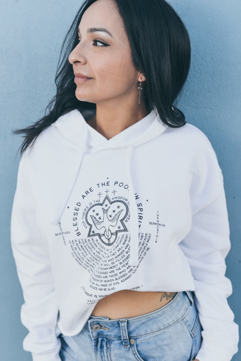 Beatitudes Crop Hoodie