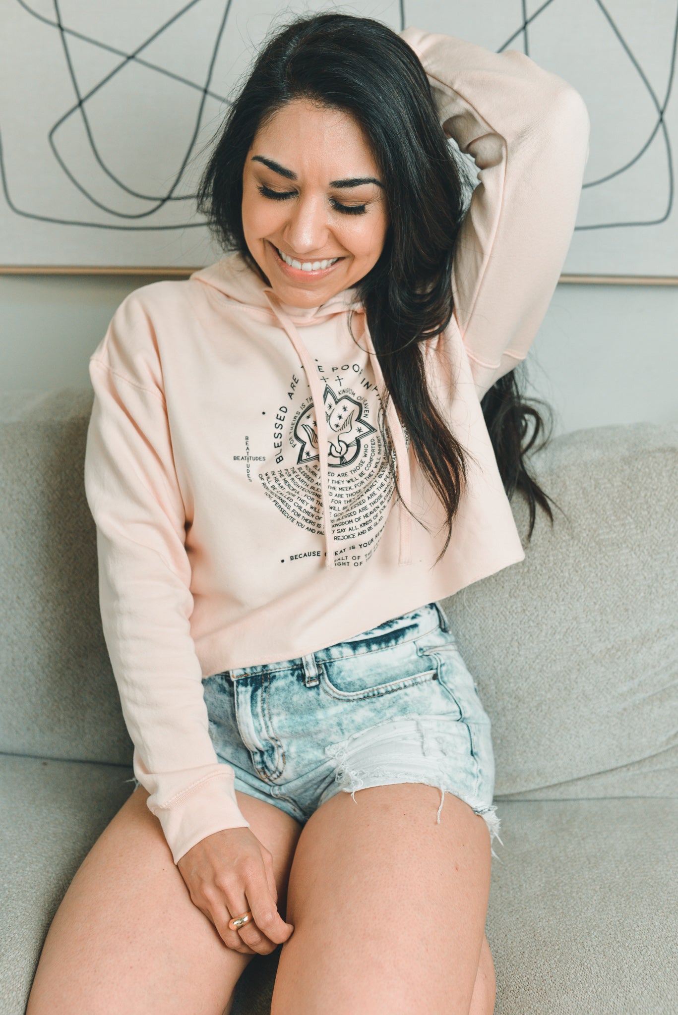 Beatitudes Crop Hoodie