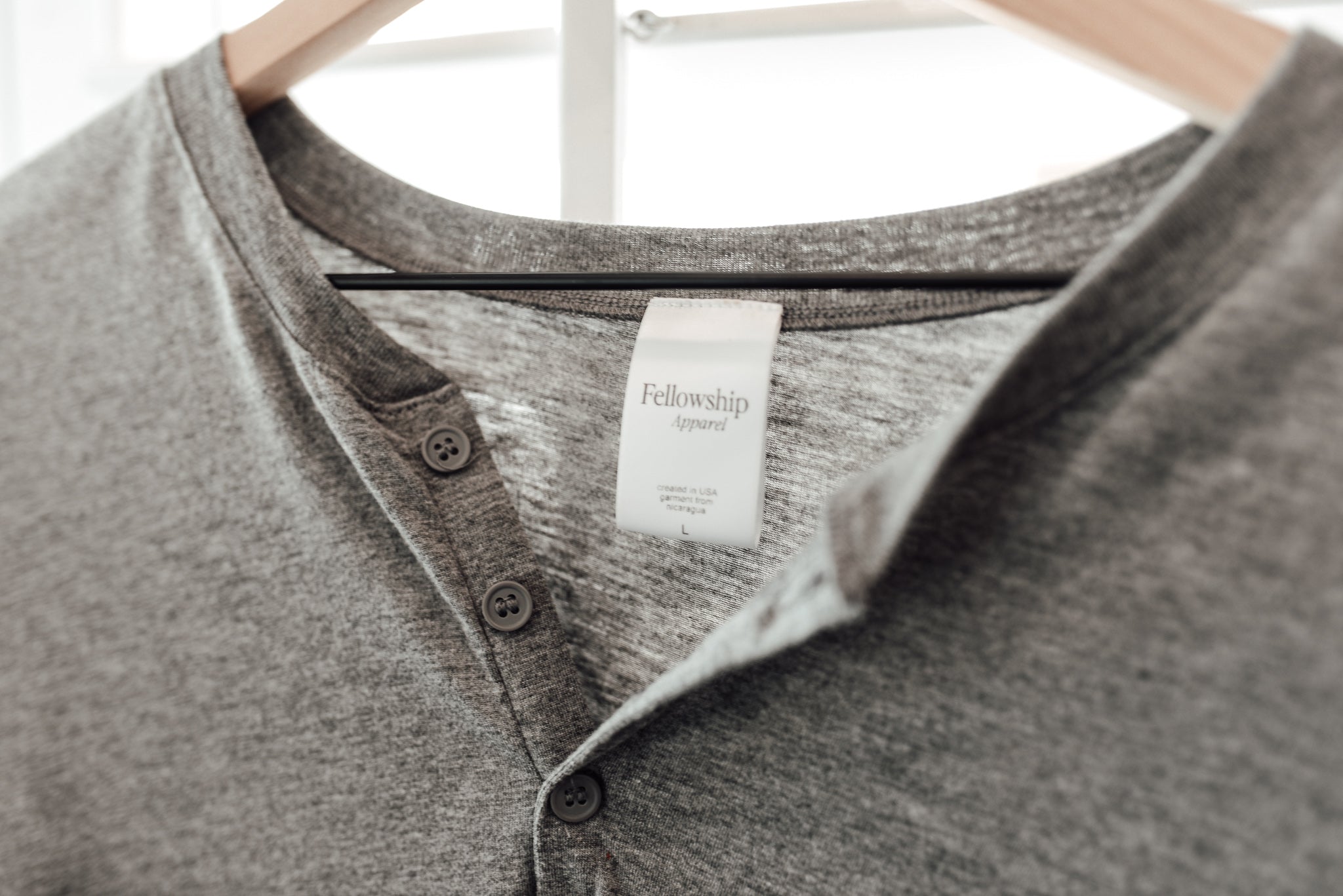 Tri-blend henley