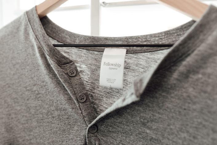 Tri-blend henley