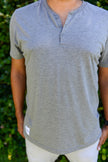 Tri-blend henley