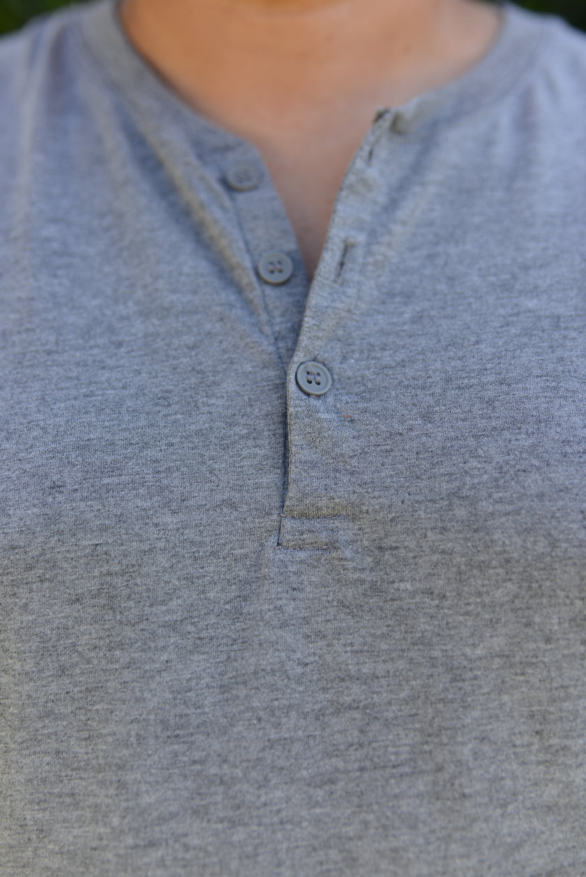 Tri-blend henley
