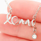 Love Scripted Necklace With Cubic Zirconia Stone | Fellowship Apparel