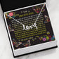 Love Scripted Necklace With Cubic Zirconia Stone | Fellowship Apparel