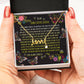 Love Scripted Necklace With Cubic Zirconia Stone | Fellowship Apparel